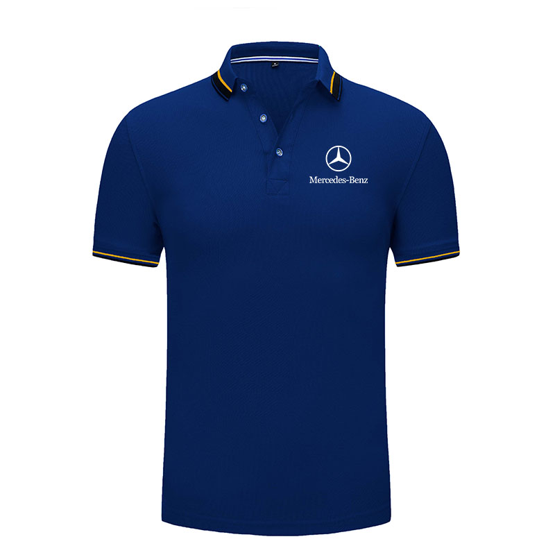 2022 Polo Mercedes-Benz Homme Coton Col Contrasté Slim Fit Manche Courte